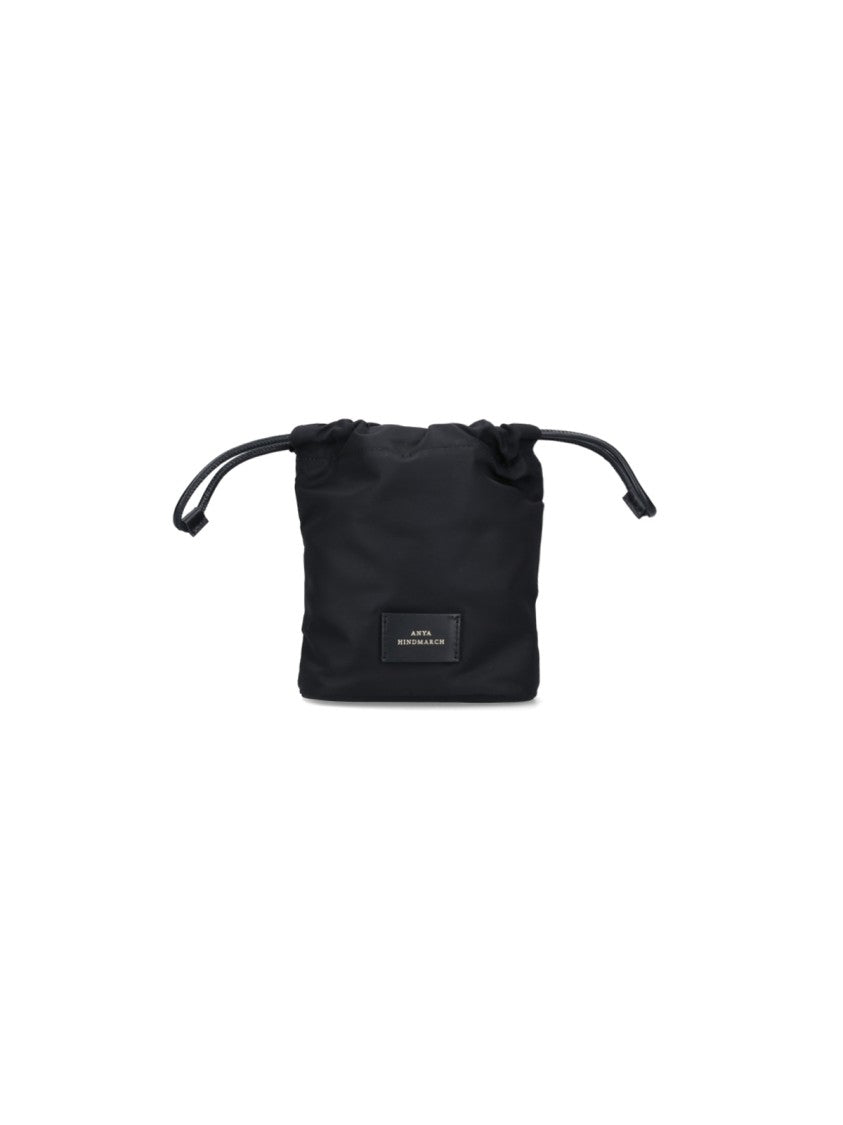 Anya Hindmarch Eyes Bucket Pouch – Black