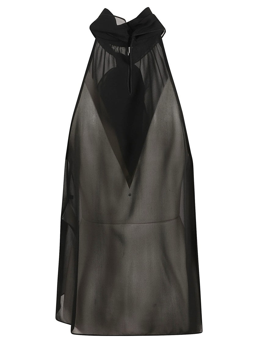 Tom Ford High Neck Black Silk Shirt