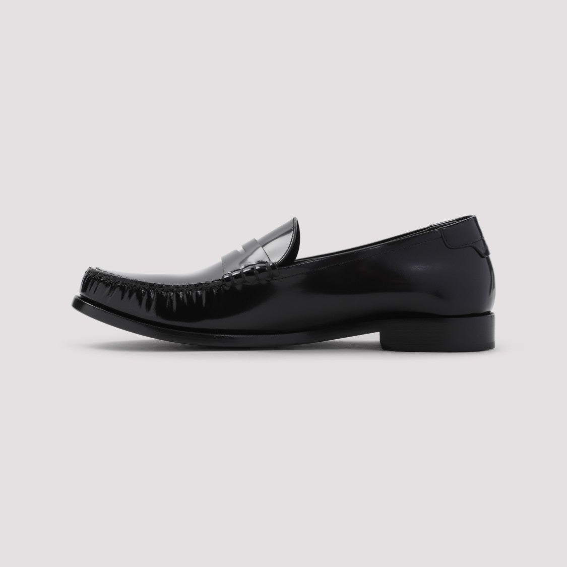 Saint Laurent Black Calf Leather Le Loafer 15 Mocassin