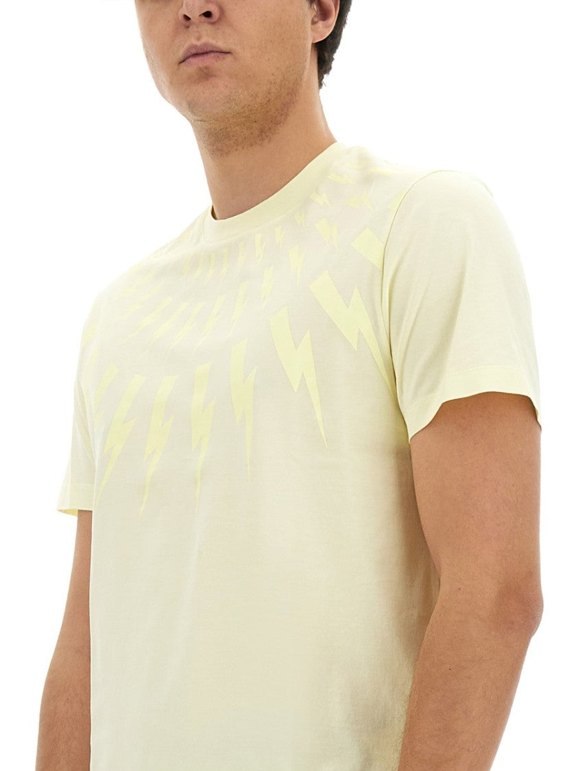 Neil Barrett Fairisle Thunderbolt T-Shirt