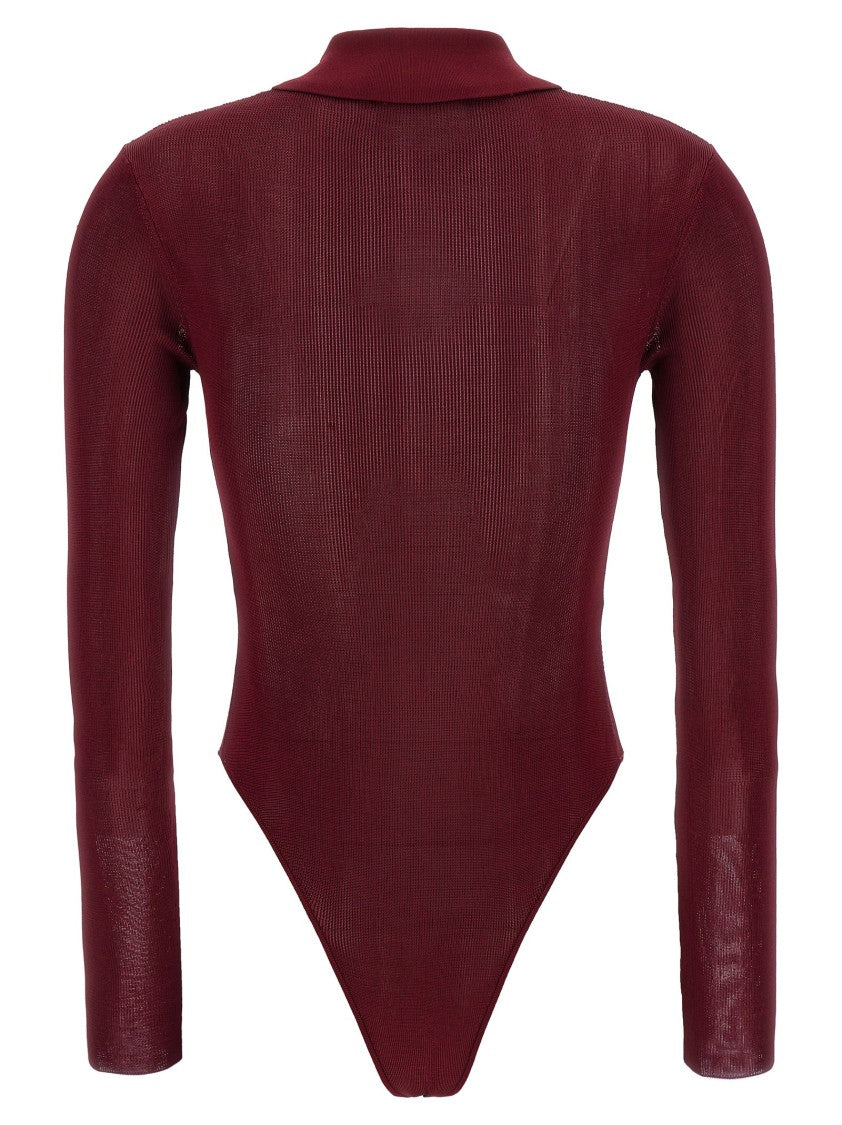 Self-Portrait Viscose Knit Bodysuit