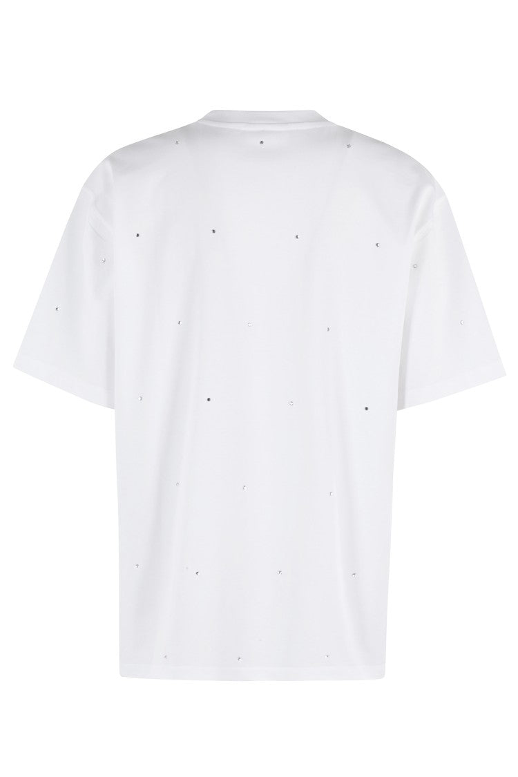 Ganni Heavy Cotton Drop Shoulder Rhinestone