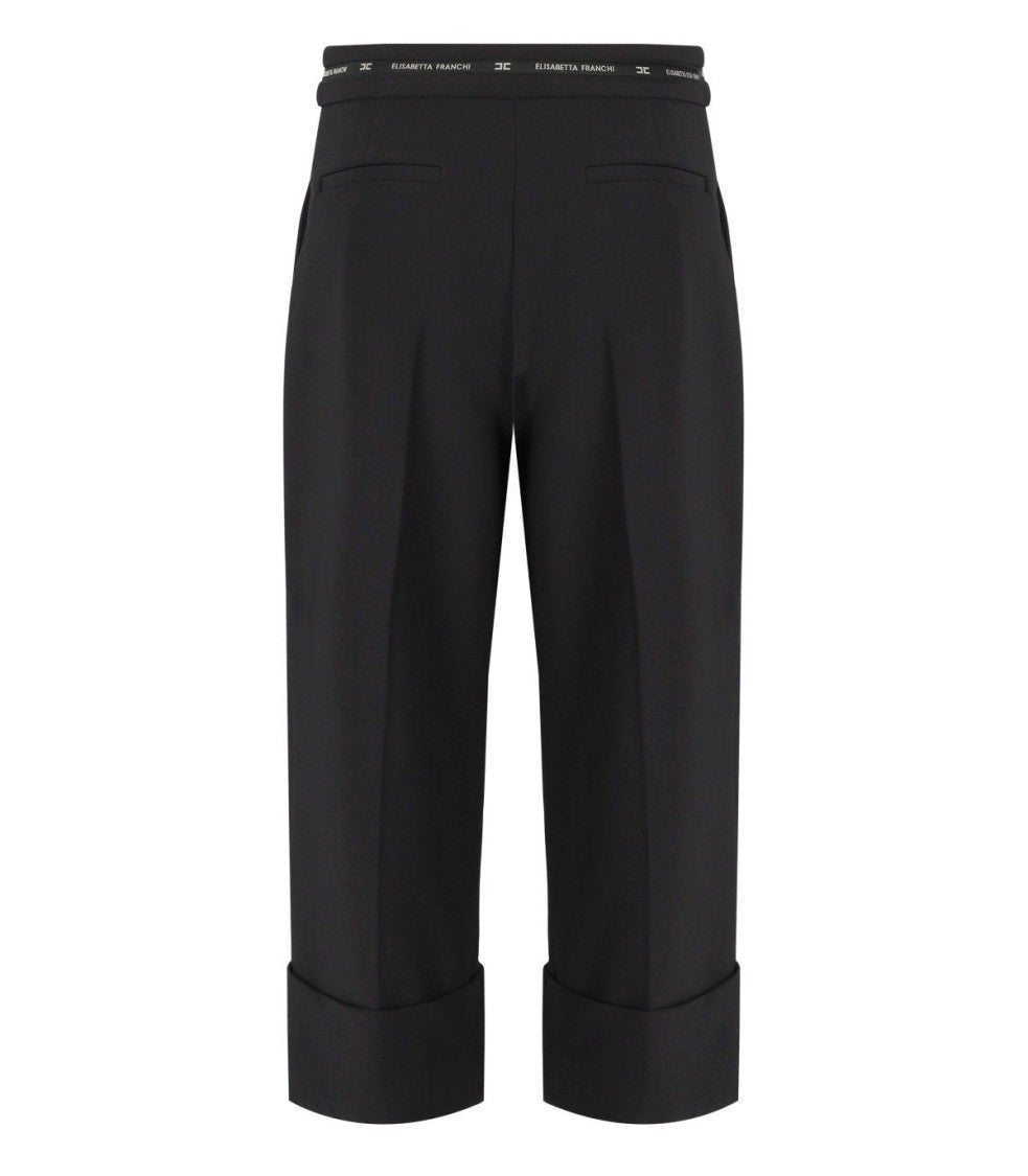 Elisabetta Franchi Black Bermuda Shorts