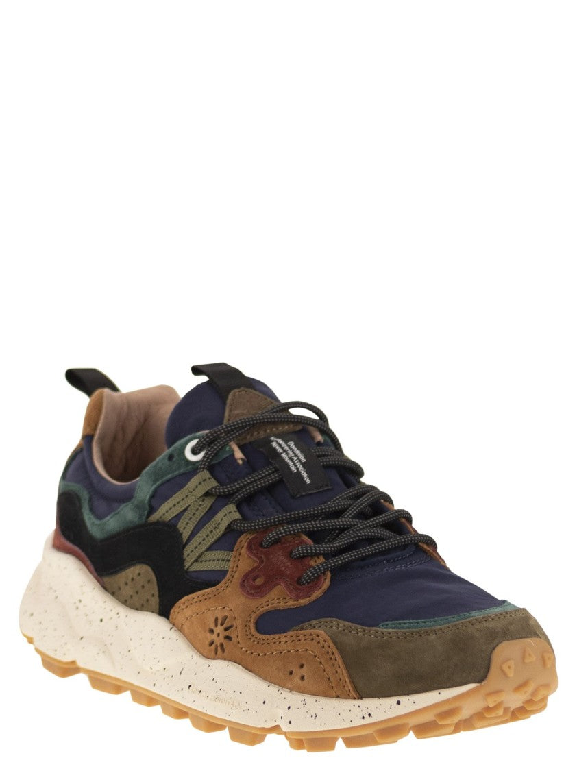 Flower Mountain Yamano 3 - Sneakers In Suede And Technical Fabric