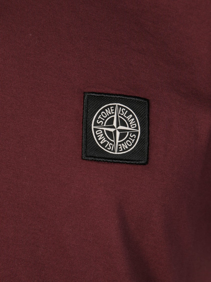 Stone Island Short-Sleeved Crew Neck T-Shirt With Compass Logo