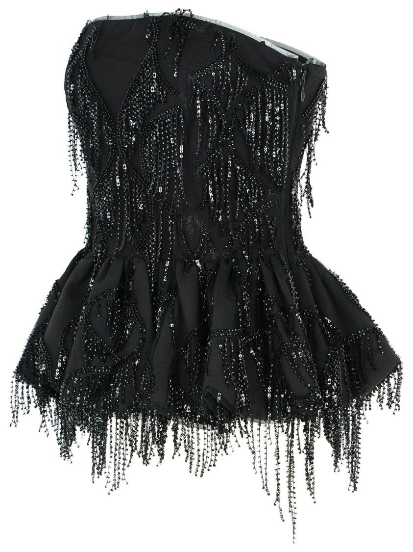 Rotate Dorla' Black Polyester Top