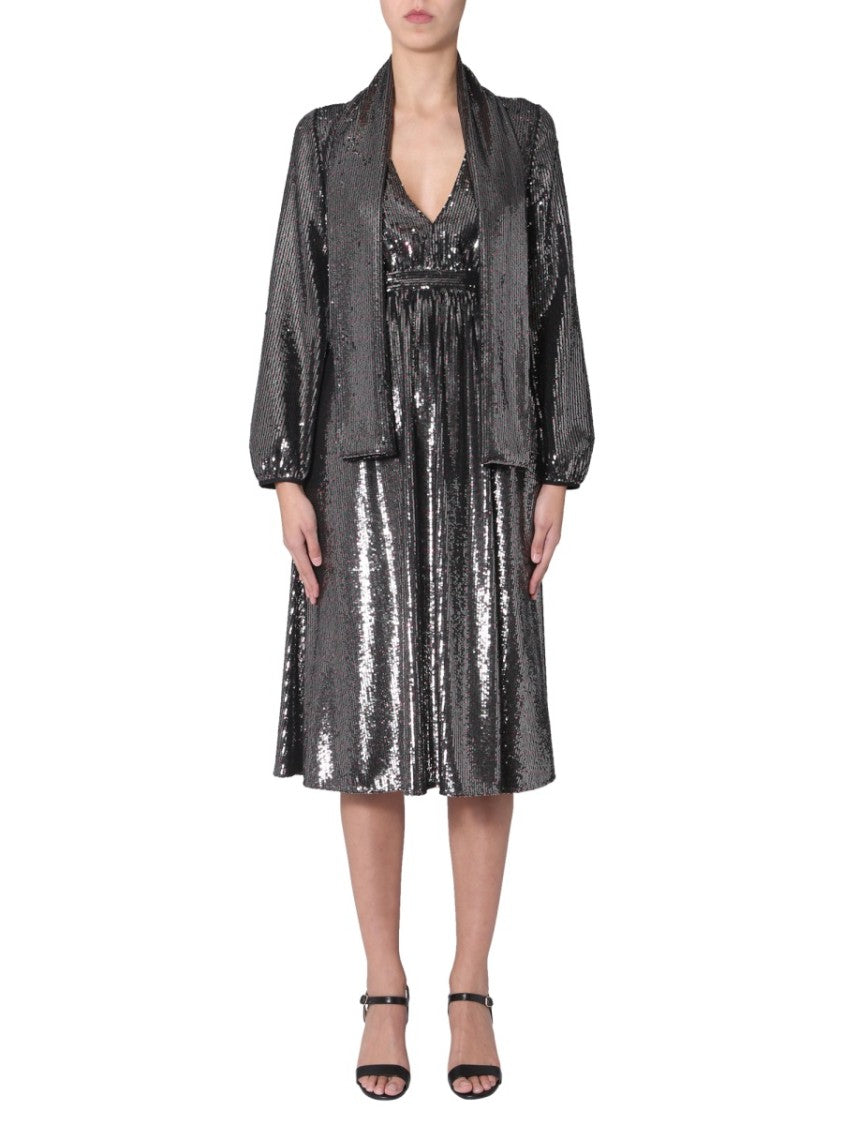 N°21 V-Neck Midi Dress
