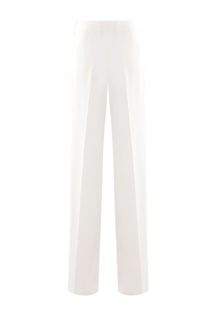 Ermanno Scervino Tailored White Trousers With Subtle Pleats
