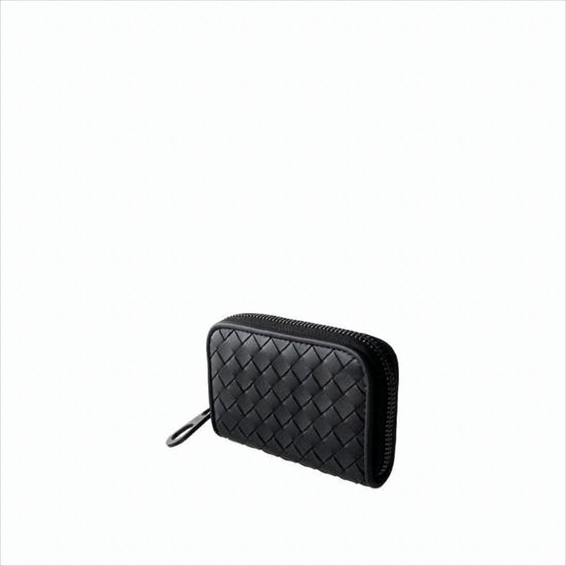 Bottega Veneta Compact Woven Leather Wallet