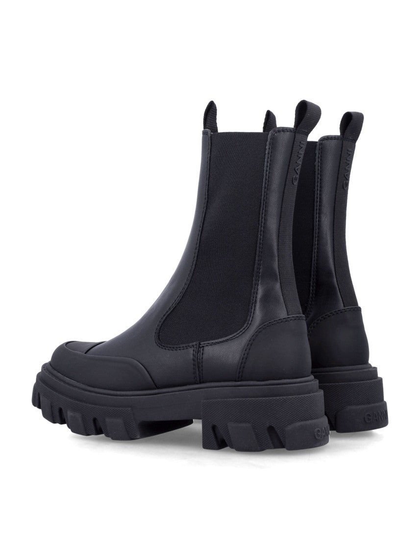 Ganni Cleated Mid Chelsea Boot