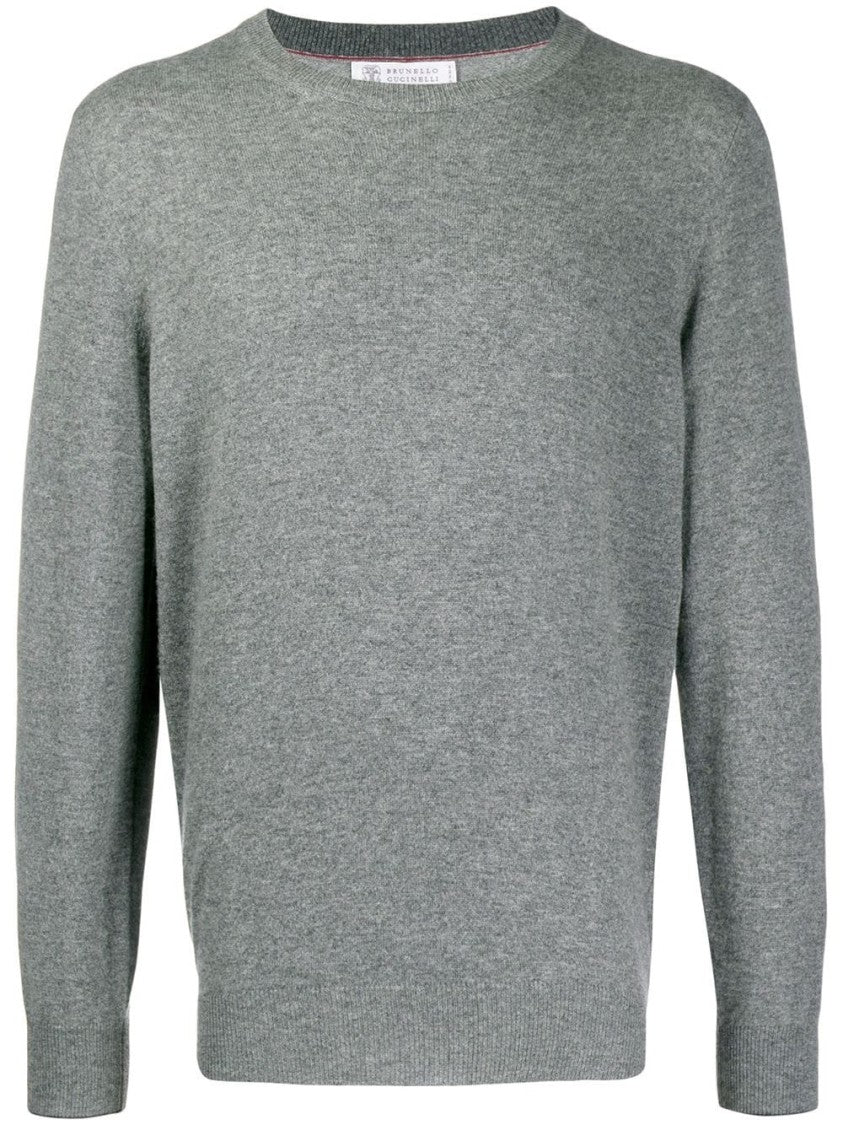 Brunello Cucinelli Round Neck Jumper In Comfortable Cotton Blend