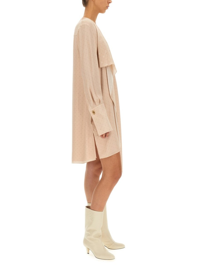 Fendi V-Neck Crepe Dress
