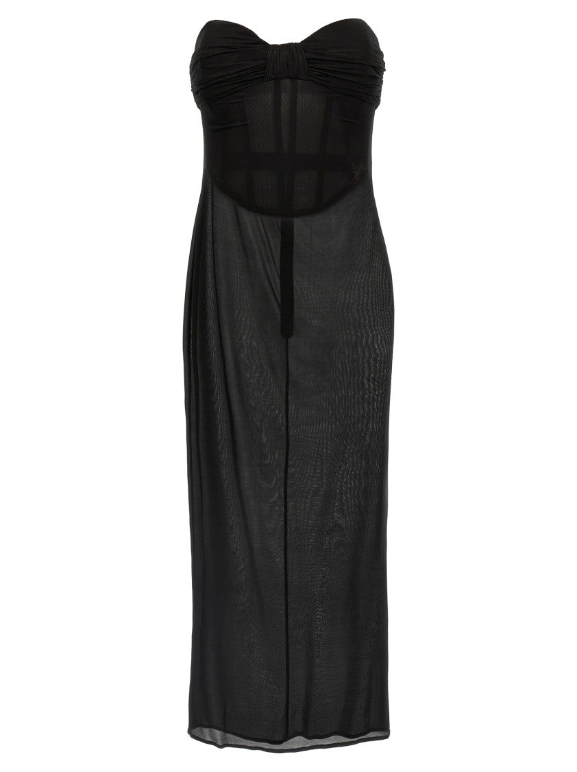 Magda Butrym '27' Off-The-Shoulder Midi Dress With Integrated Bustier