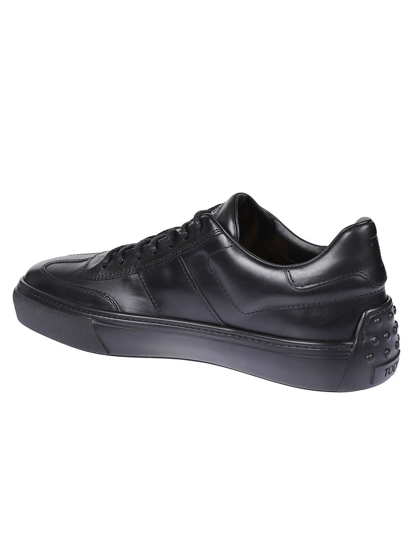 Tod's Low-Top Leather Sneakers With Debossed Logo