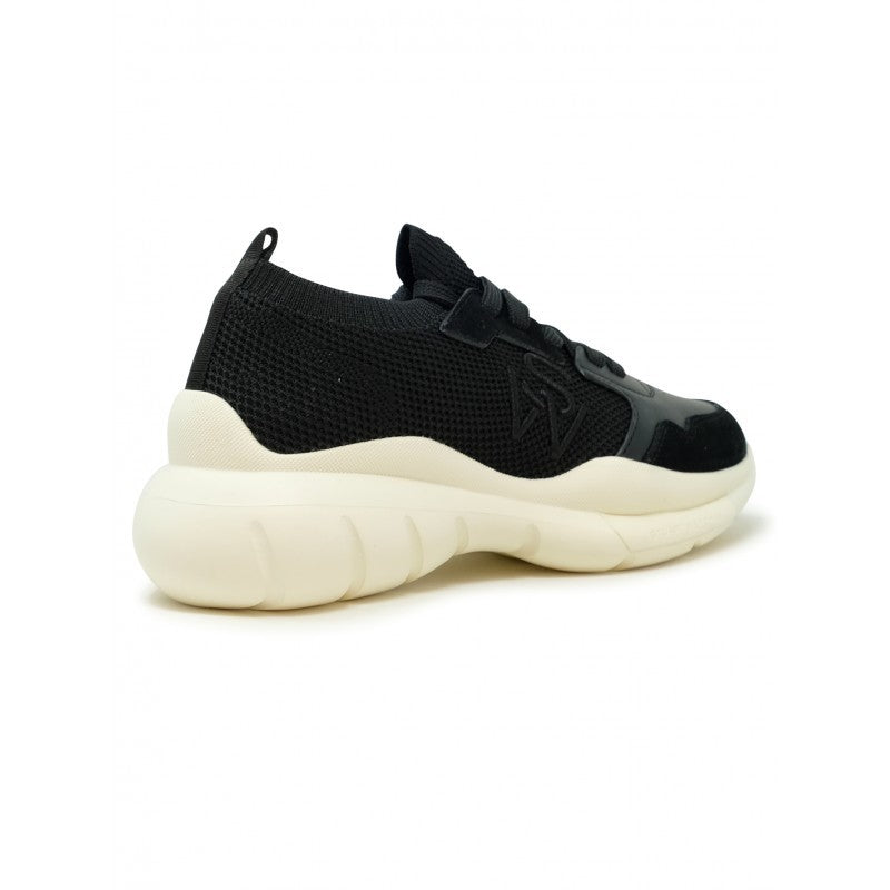 Stuart Weitzman Sh301 Black Calf Leather Sw 5050 Trainers