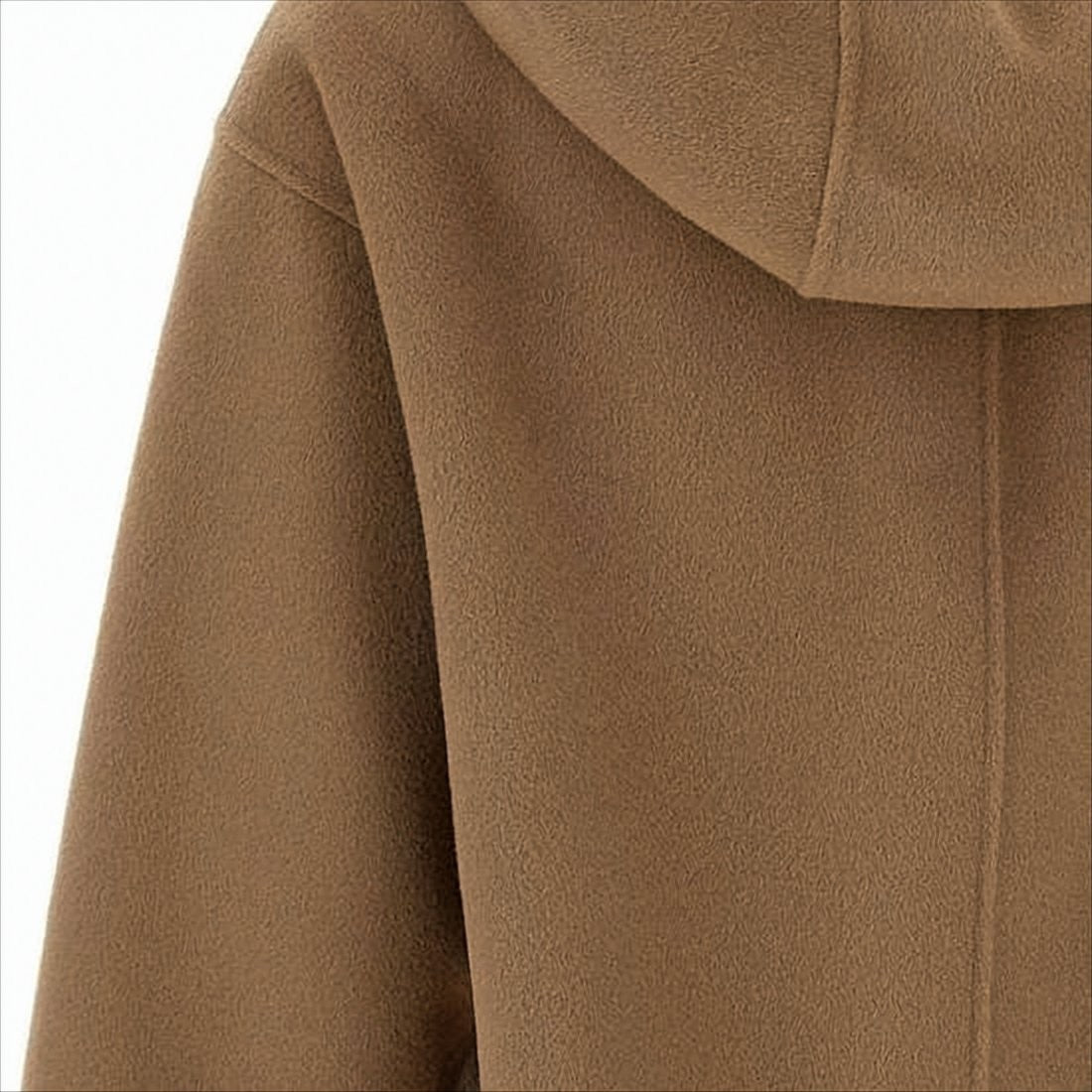 Max Mara Boxy Wool Jacket With Front Zipper And Hood