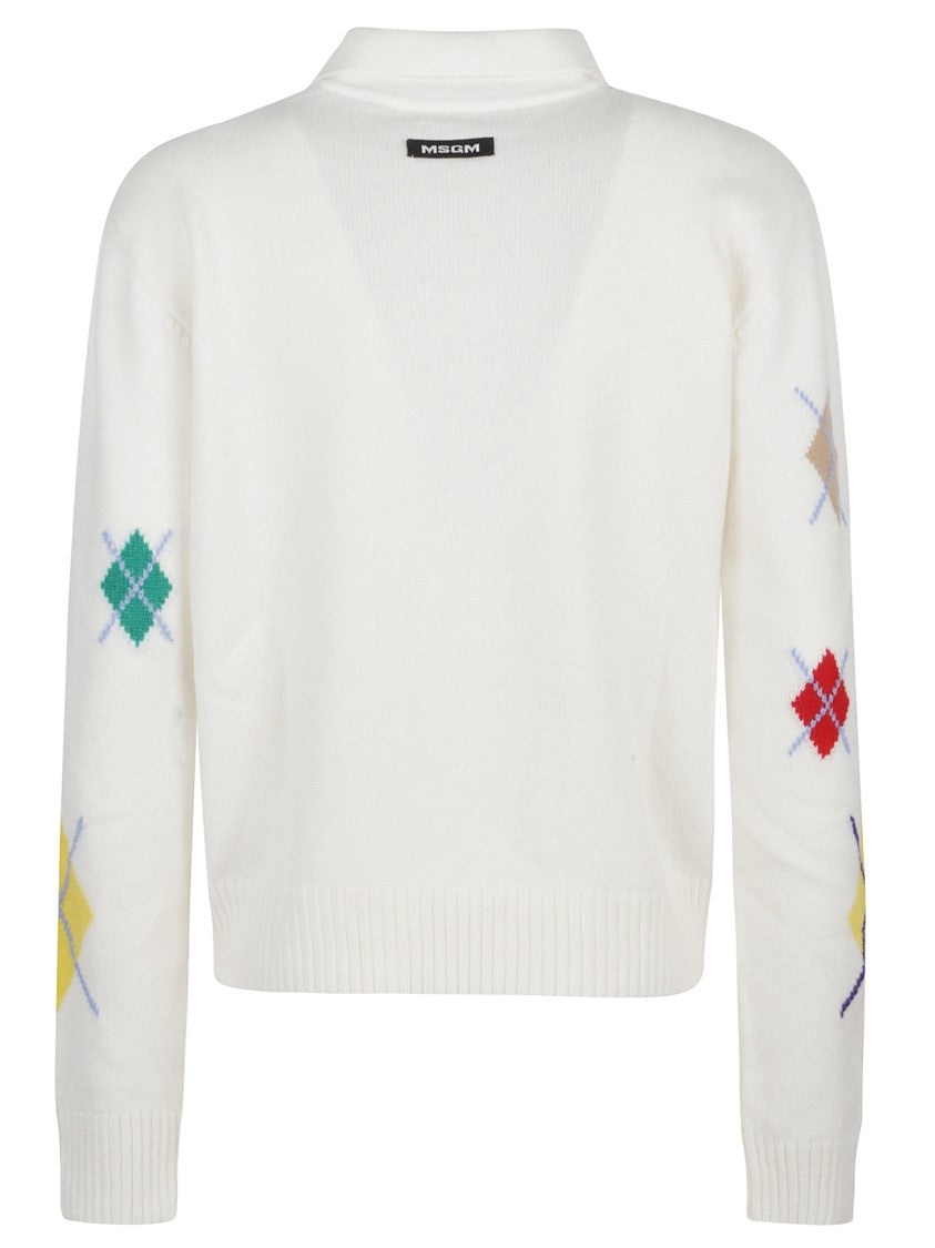 Msgm Polo With Collar And Small Bottons