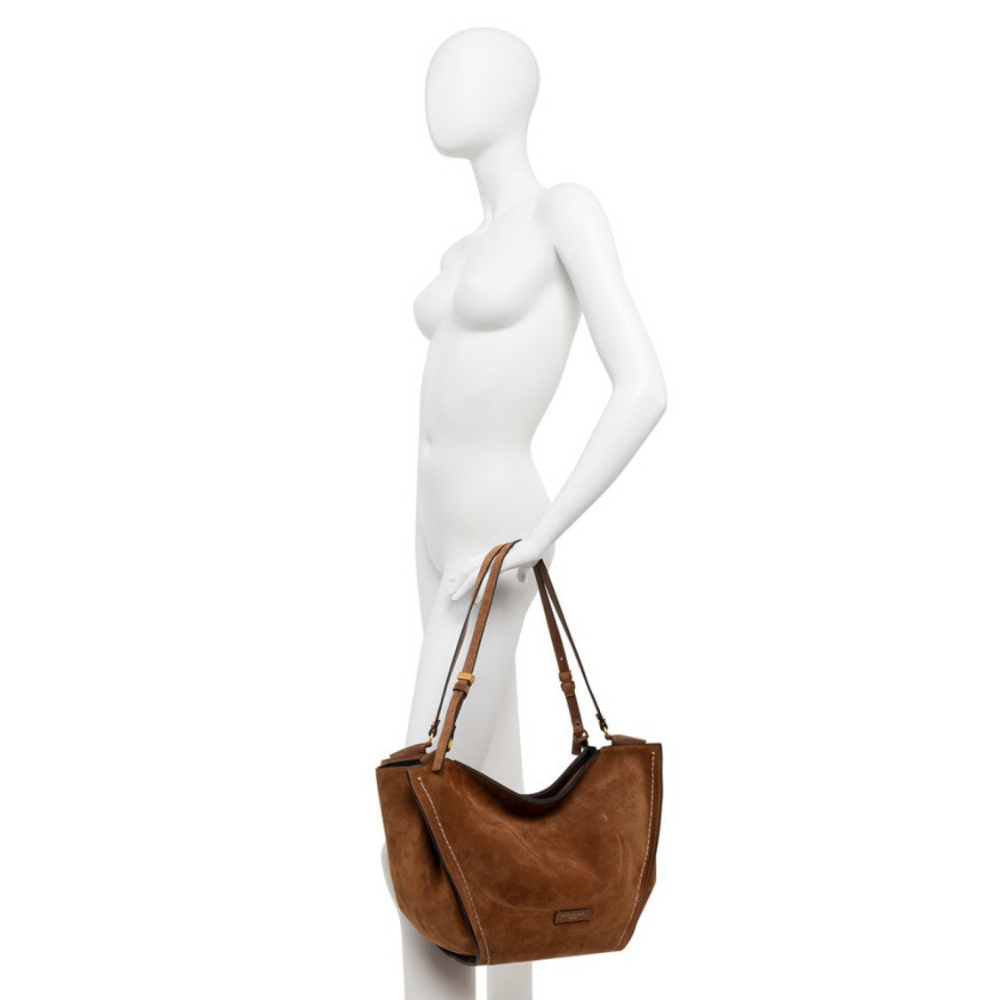 Gianni Chiarini Brown Bloom Suede Bag