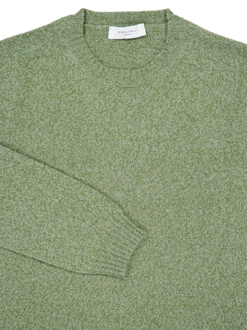 Boglioli Speckled Effect Wool-Cashmere Crew Neck Sweater