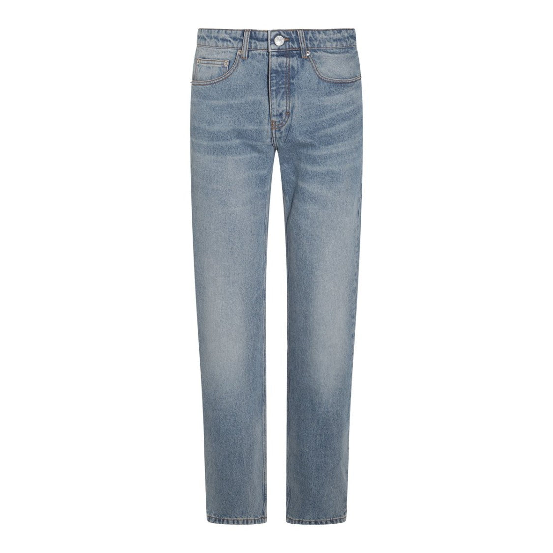 Ami Straight-Leg Blue Denim Jeans With Classic Fit