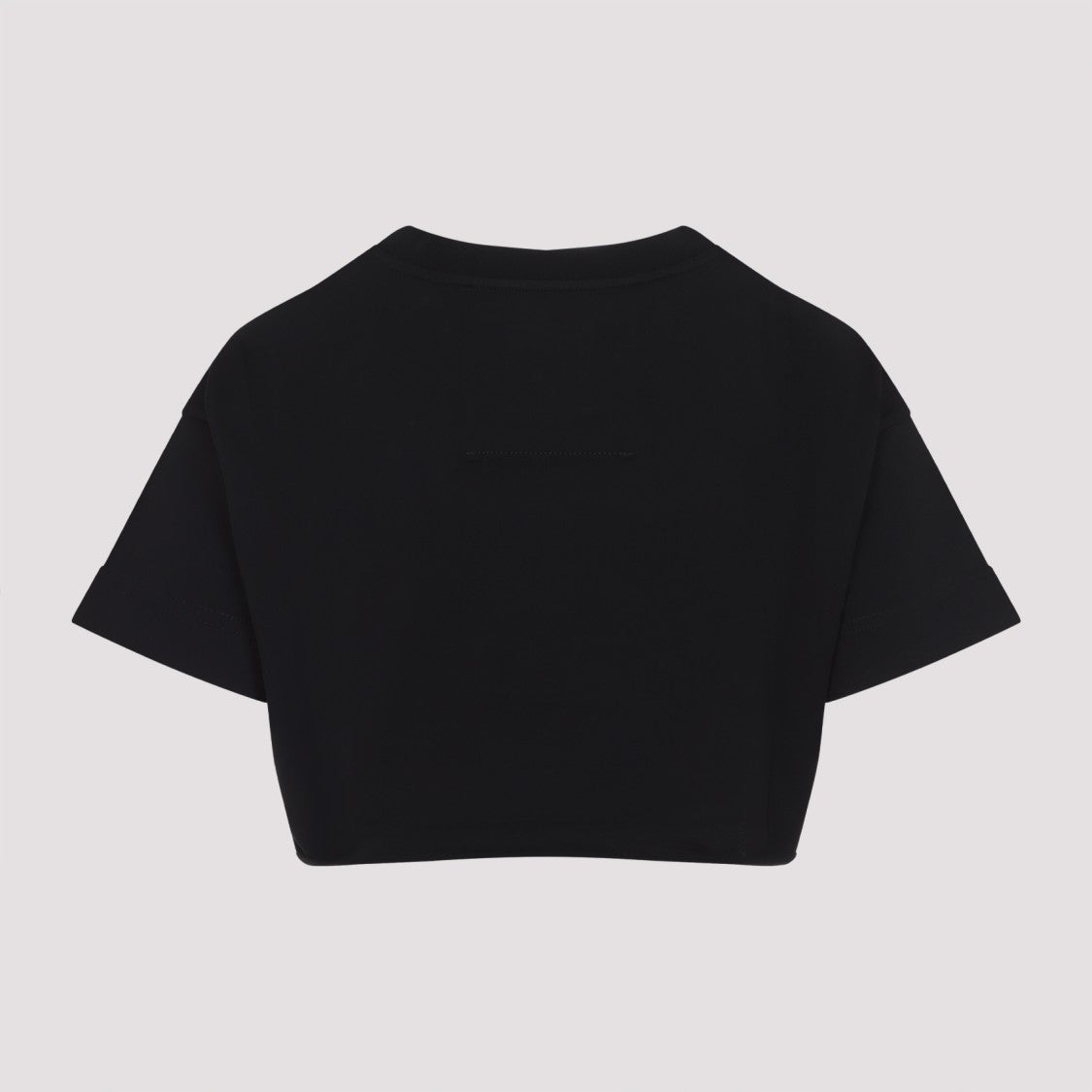 Givenchy Cropped Black T-Shirt With Reflective Logo Design