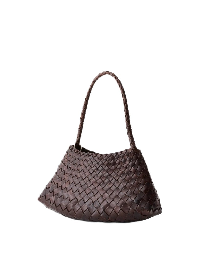 Dragon Diffusion Handwoven Buffalo Leather Mini Santa Croce Basket