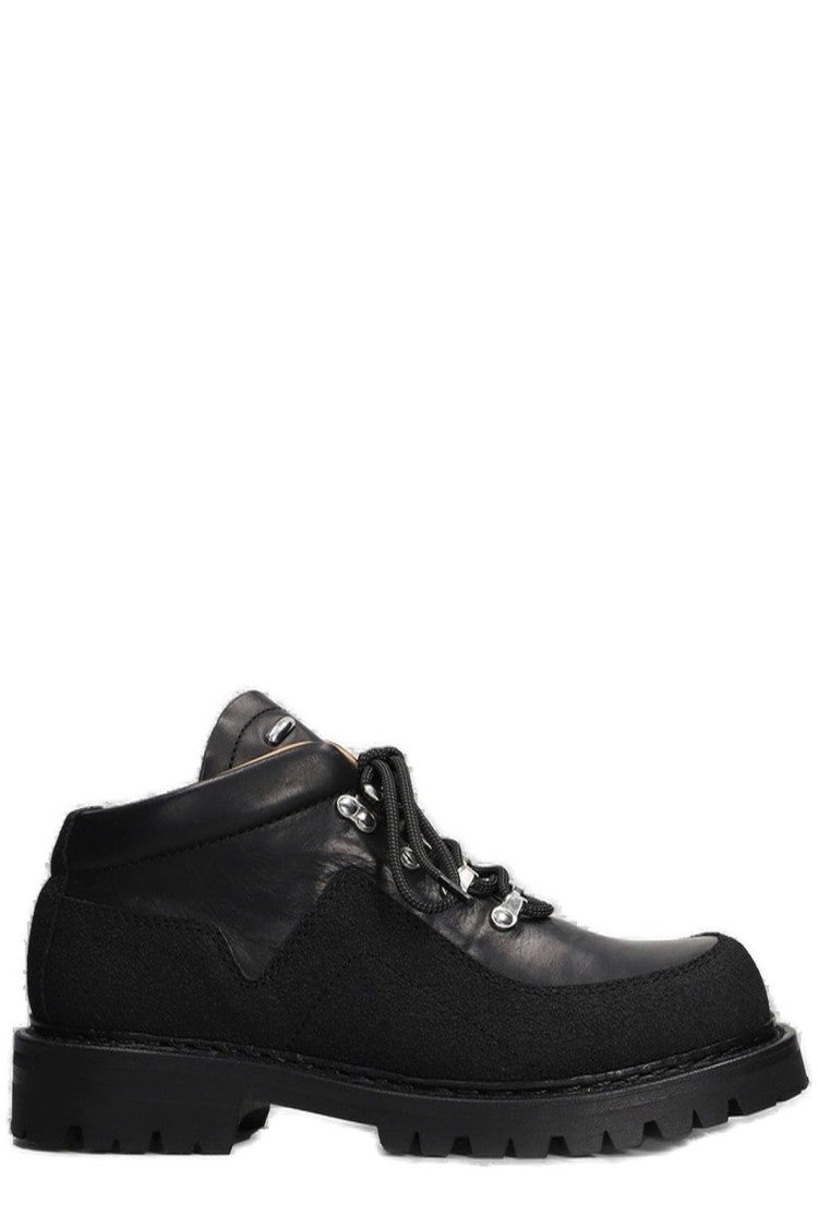 Our Legacy Rugged Black Cowhide Leather Boots With Vibram Outsole