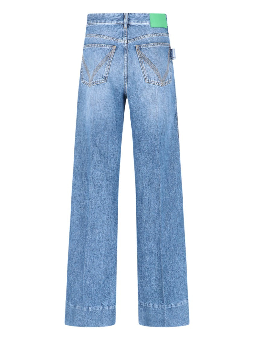 Bottega Veneta Wide-Leg Jeans With Medium Rise And Tool Loop