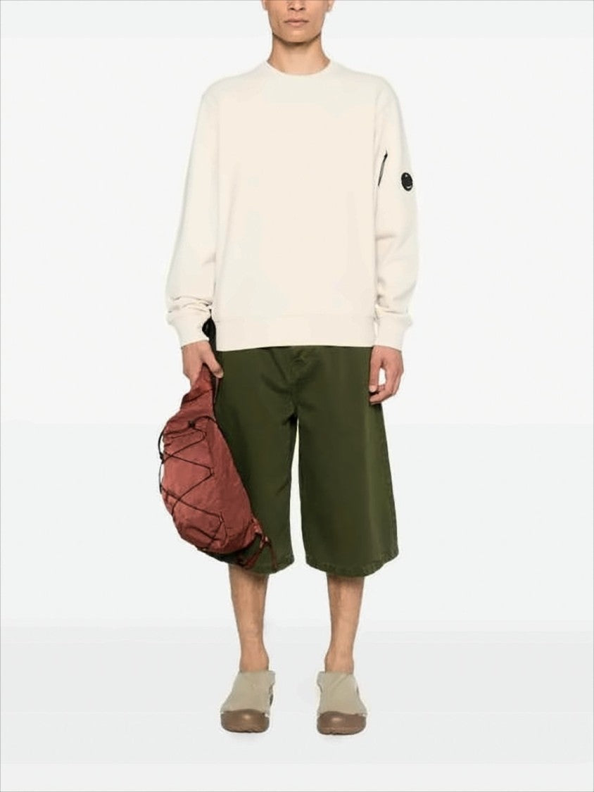 C.P. Company Pistachio Shell Crewneck Sweatshirt With Iconic Branding