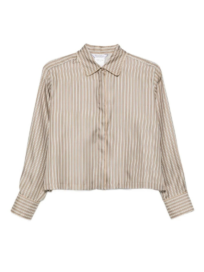 Max Mara Cropped Blouse With Silky Texture