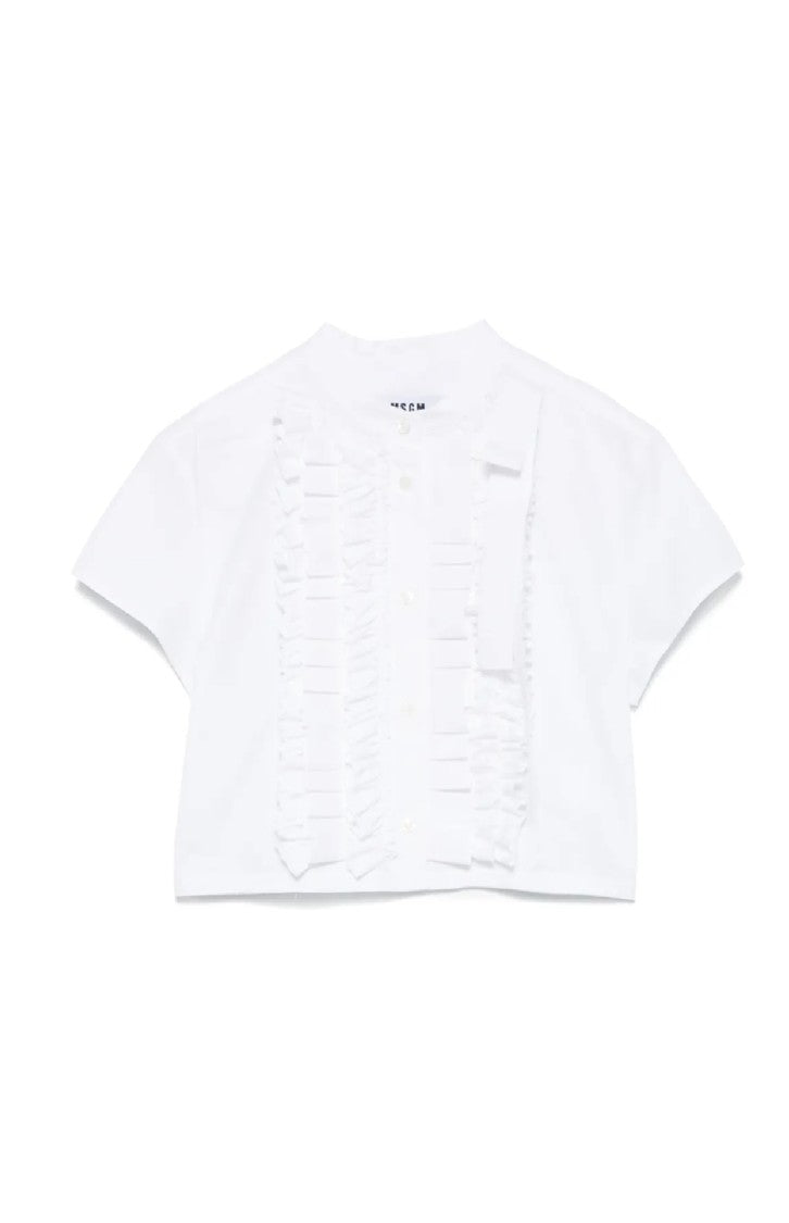 Msgm Cropped Button-Up Shirt