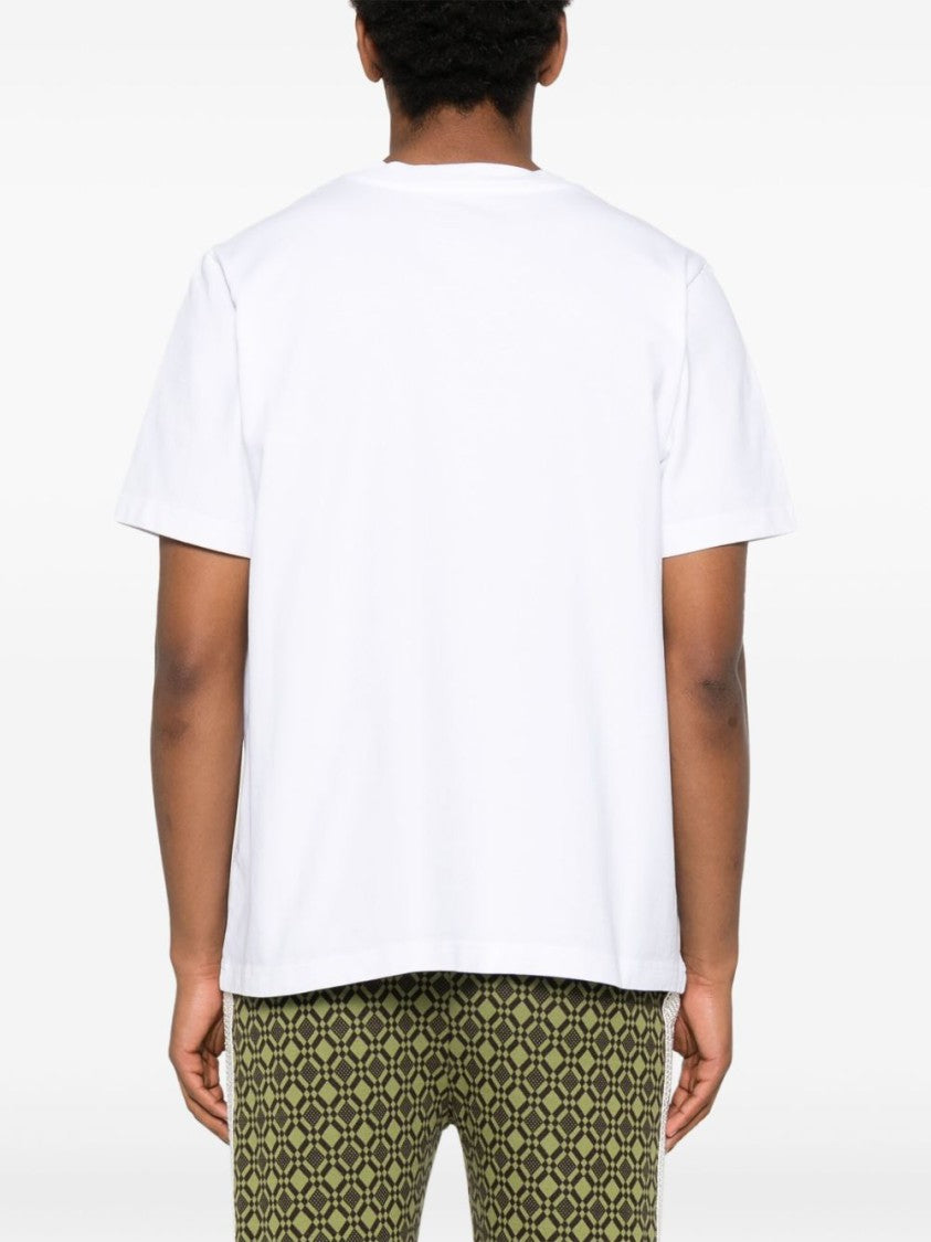 Casablanca Crew Neck T-Shirt With Logo Print And Relaxed Fit