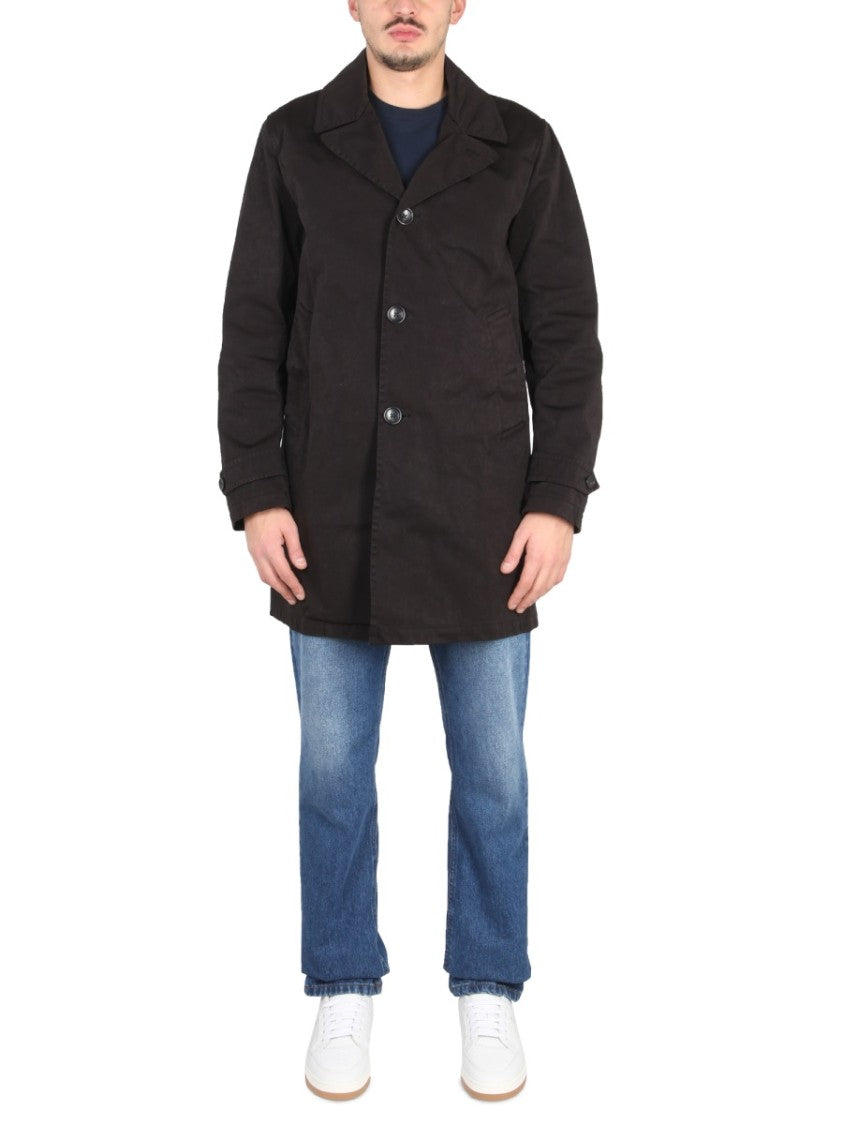 Ten C Single-Breasted Button Closure Trench Coat