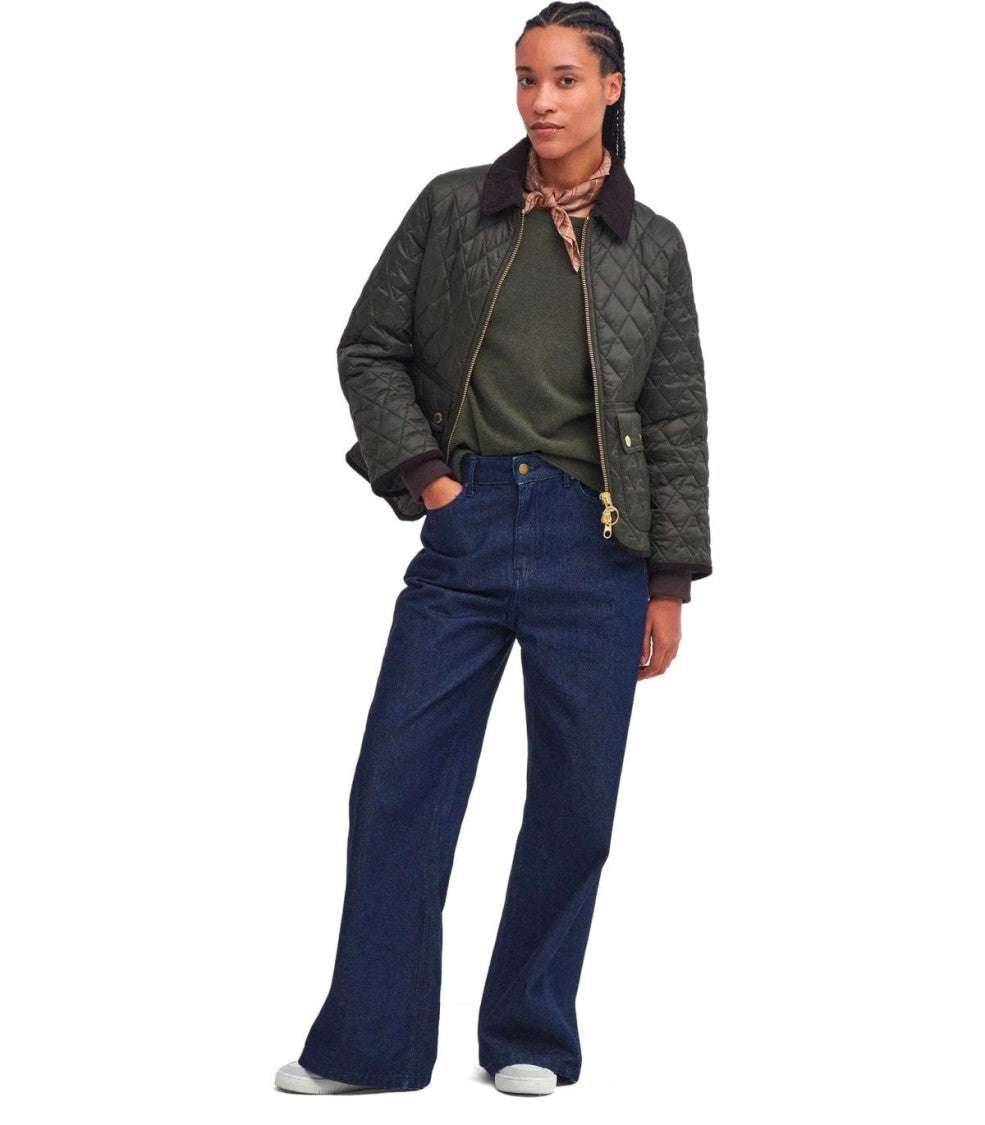 Barbour Beadnell Green Fitted Jacket