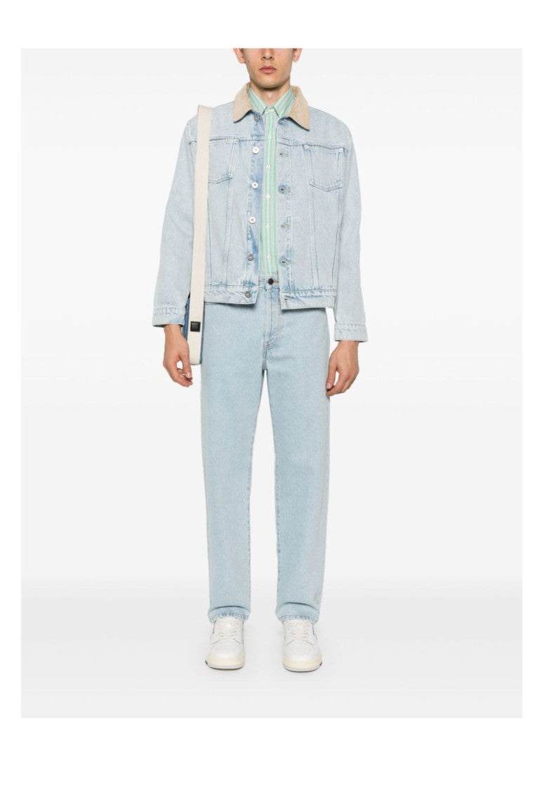 Drôle De Monsieur Light Blue Faded Denim Jacket