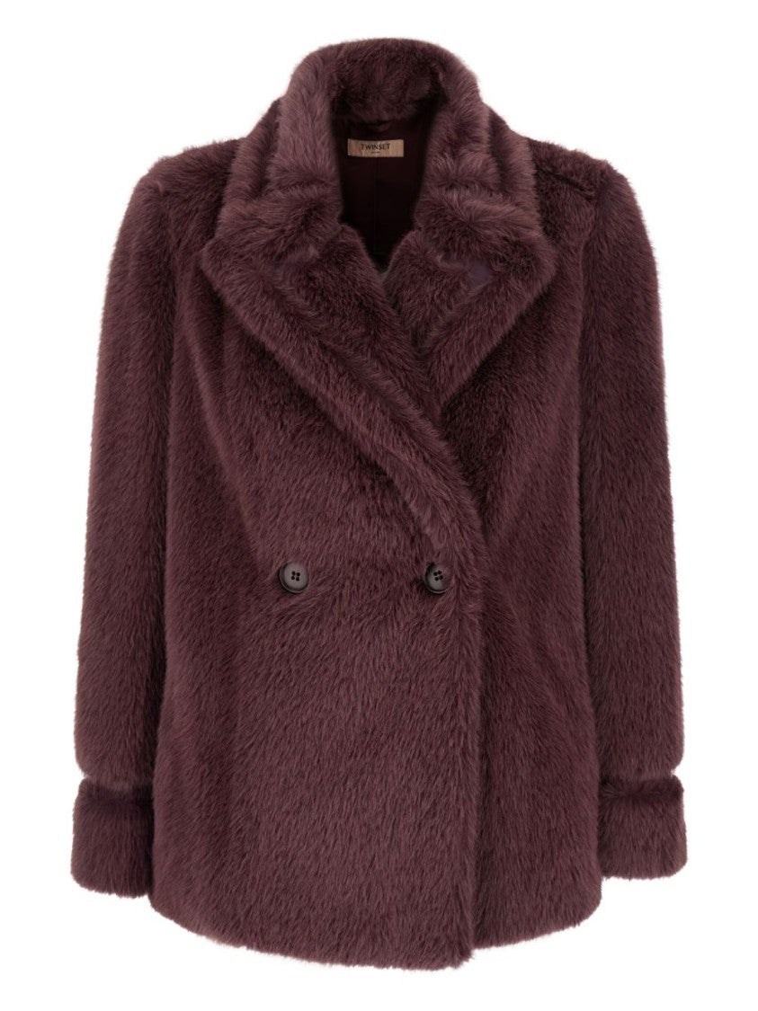 Twin-Set Double-Breasted Short Coat