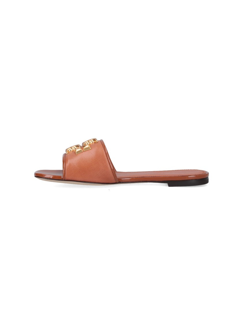 Tory Burch "Eleanor" Slide Sandals – Brown