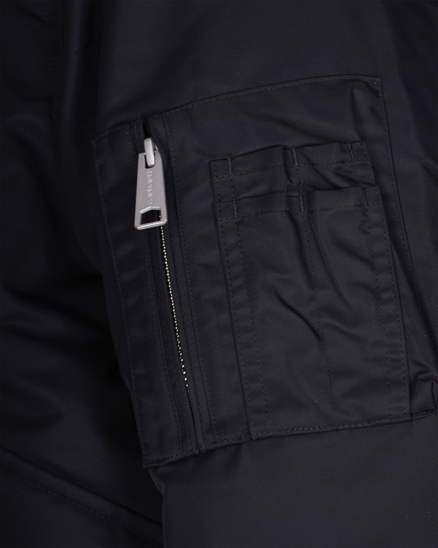 Carhartt Wip Water-Repellent Nylon Bomber Jacket With Adjustable Hood