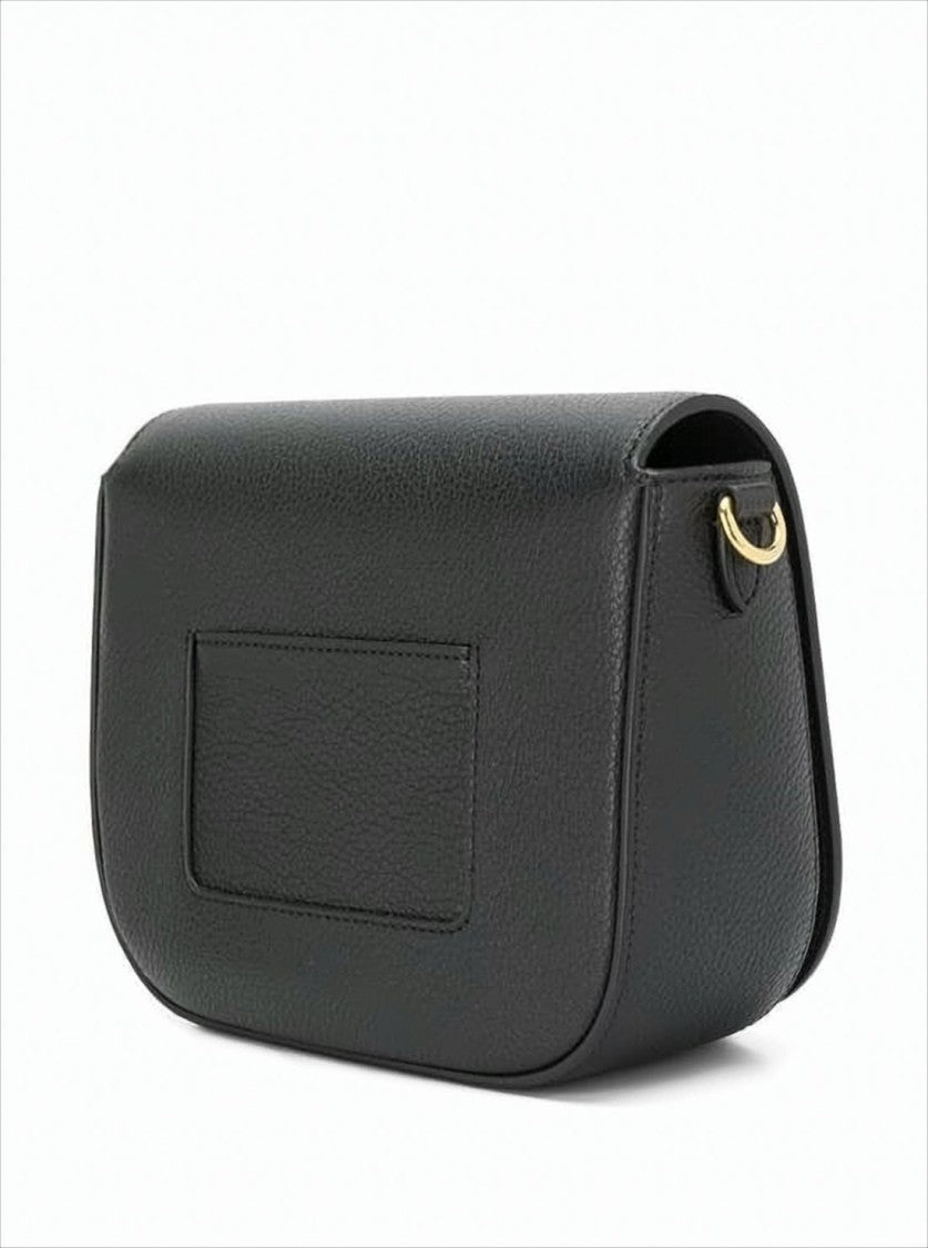 Mulberry Textured Leather Crossbody Bag With Suede Lining