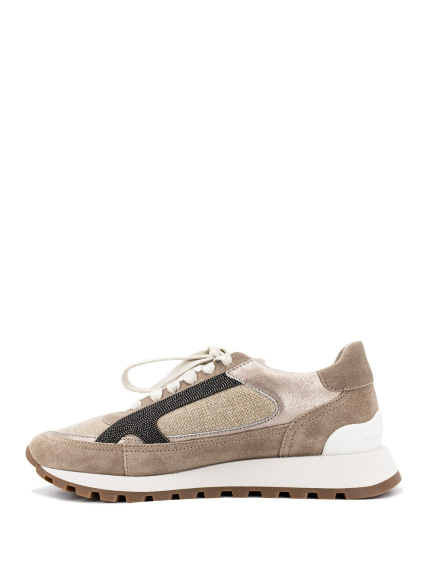 Brunello Cucinelli Active-Inspired Sneakers With Suede And Canvas