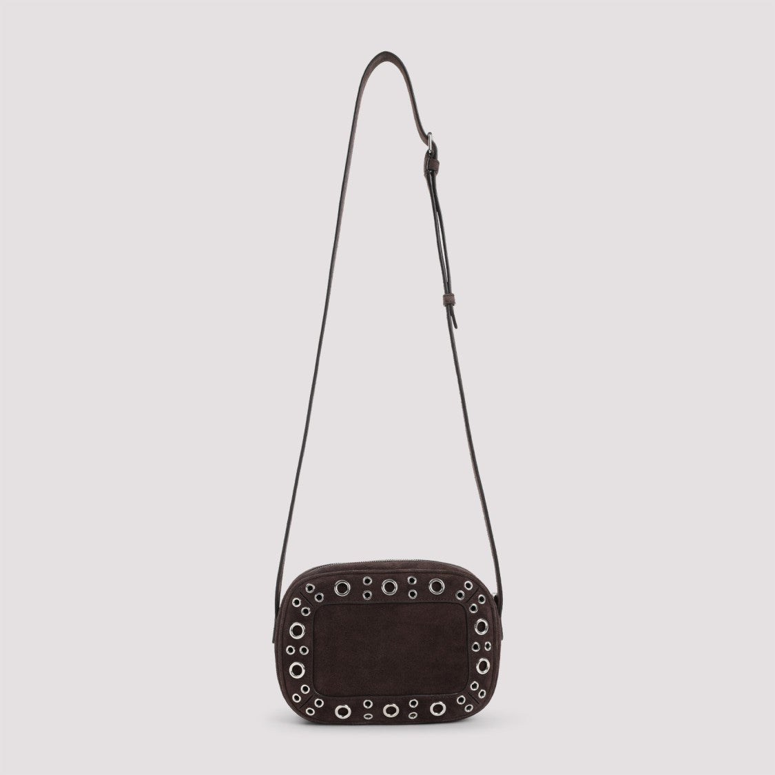 Valentino Garavani Testa Di Moro Brown Cow Suede Leather Nellcote Crossbody Bag