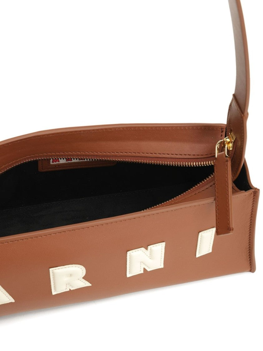 Marni Rectangular Vitello Leather Shoulder Bag