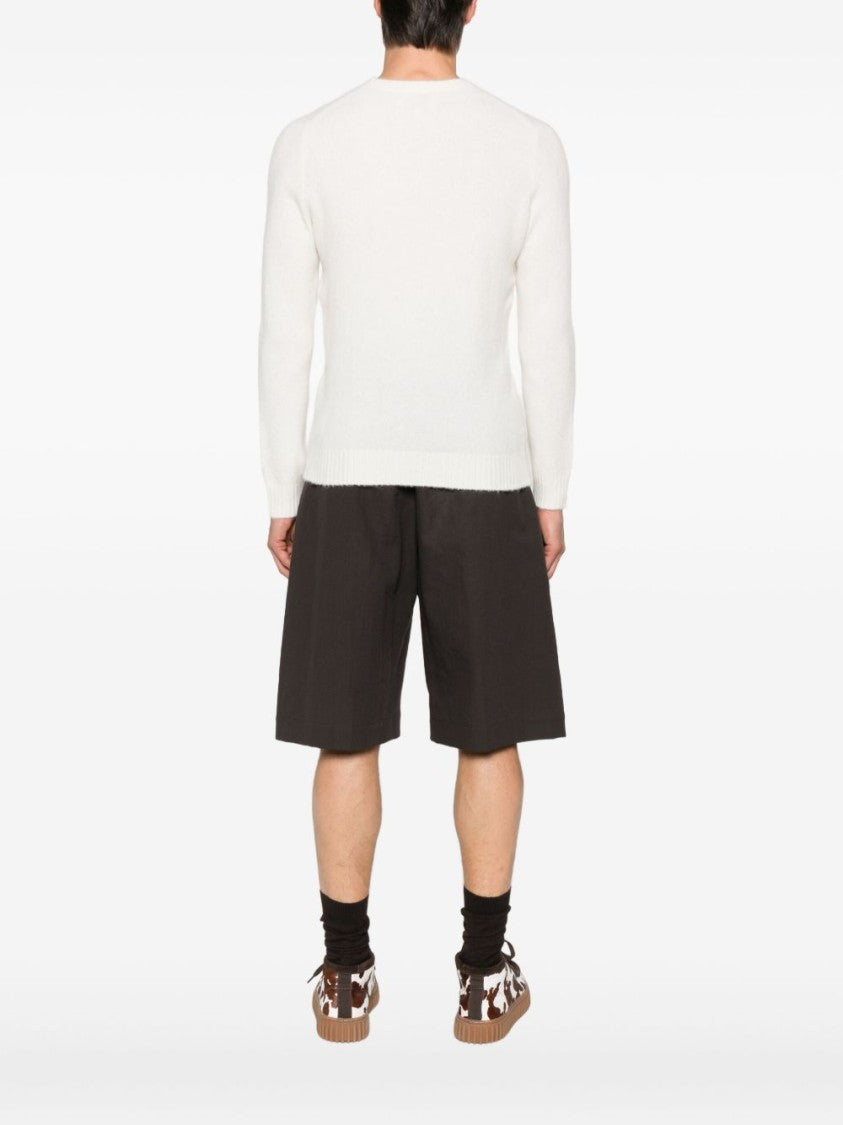 Mc2 Saint Barth Light Grey Sweater With Crew Neckline