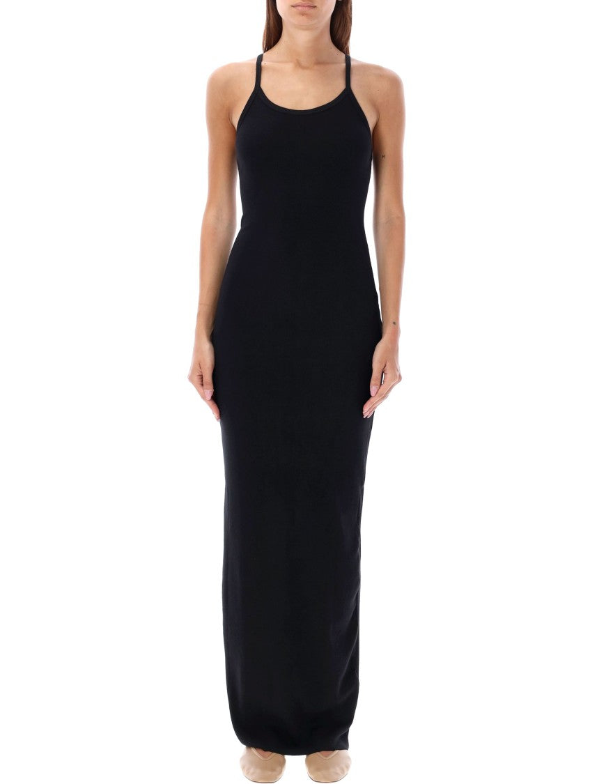 Eterne Form-Fitting Ribbed Cotton Maxi Dress