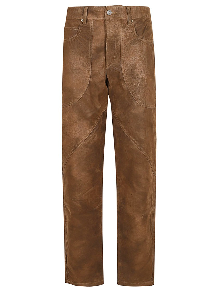 Isabel Marant Camel Brown Trousers With Concealed Fastening