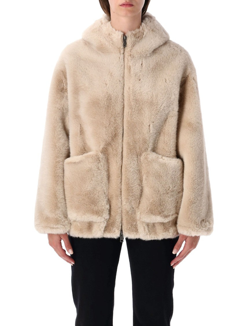 Urbancode Fleece Hoodie Faux Fur