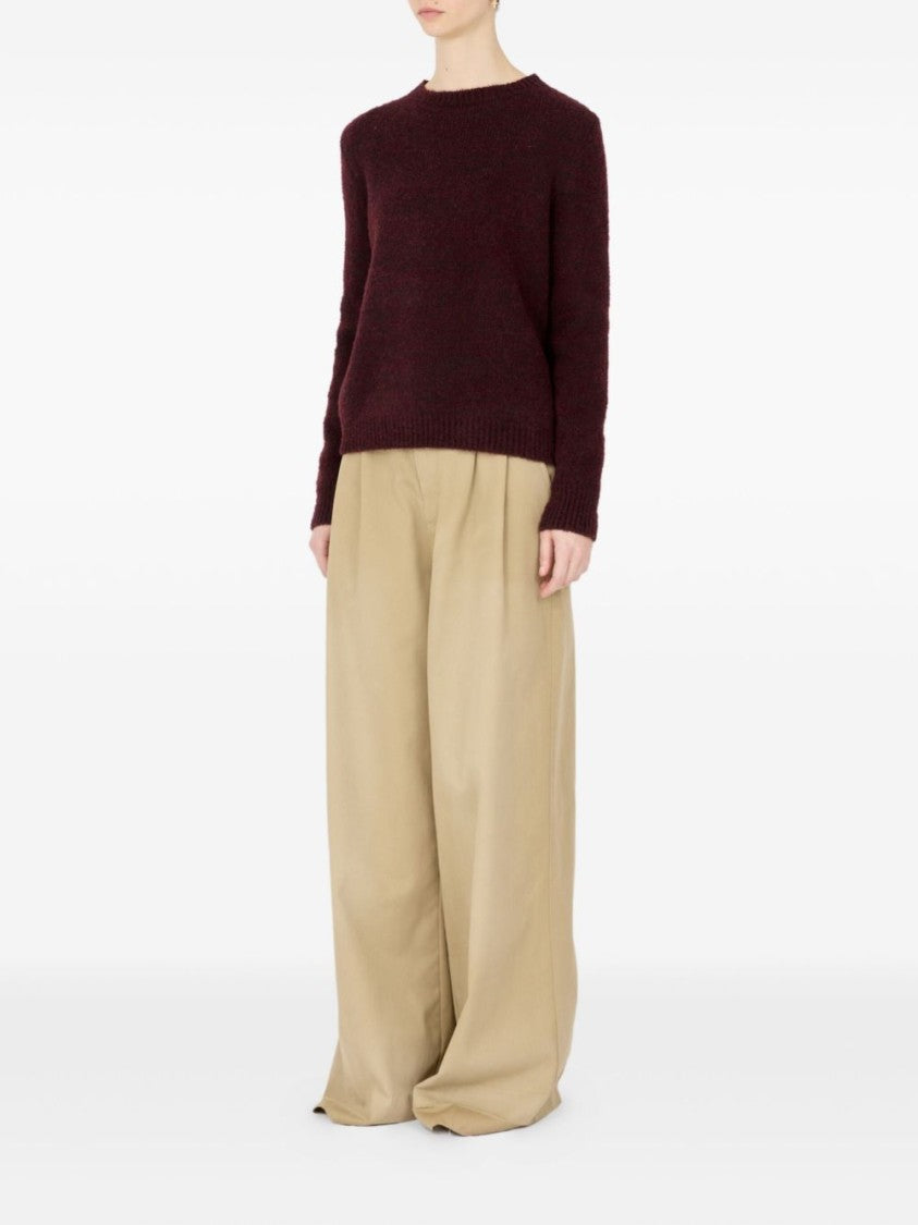 Maison Margiela Bordeaux Virgin Wool Blend Sweater