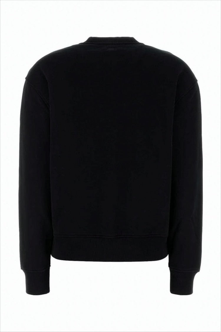 Ami Cropped Long-Sleeve Sweatshirt With Embroidered Logo