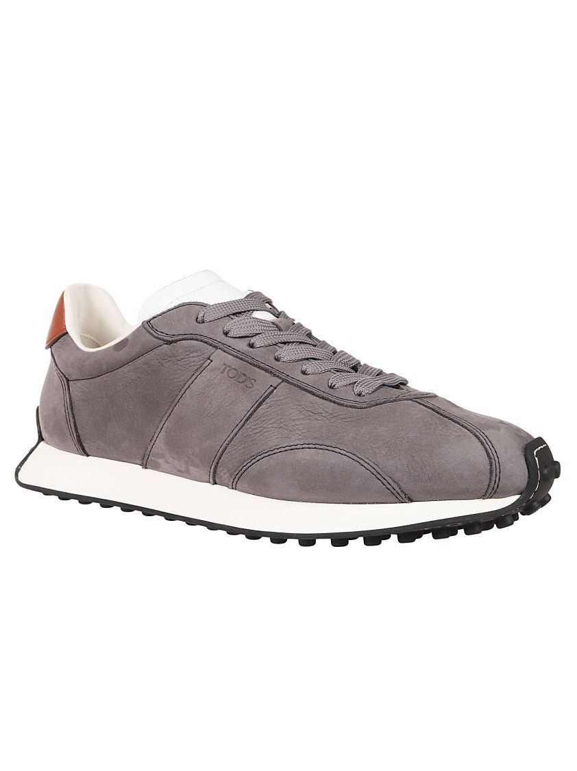 Tod's Smooth Leather Sneakers With Textured Outsole