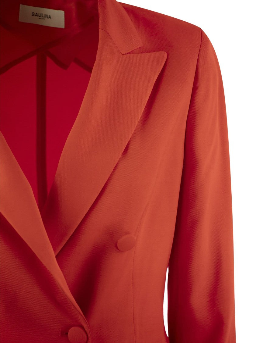 Saulina Anita - Viscose Double-Breasted Blazer